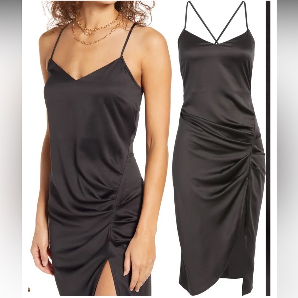 Open Edit Strappy Midi Dress - Size M
